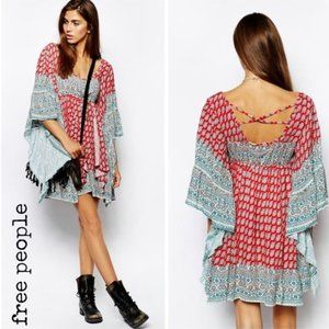 Free People Heart of Gold Boho Mini Dress | XS